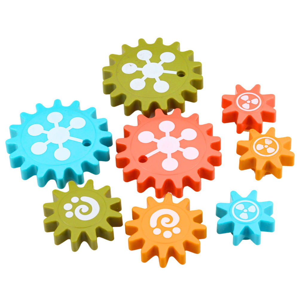 Geometrická puzzle mozaika s ozubenými kolečky 25 dílků