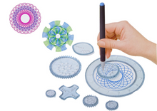 Geometrická sada spirograf s kruhy fixy a modelínou 28 dílů
