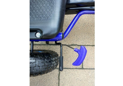 Gokart s nafukovacími koly a ručními brzdami modrý A 15