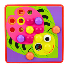 Gombíková mozaika geometrické puzzle houby 46 dílků