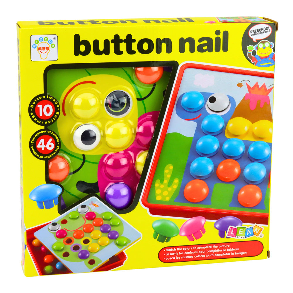 Gombíková mozaika geometrické puzzle houby 46 dílků