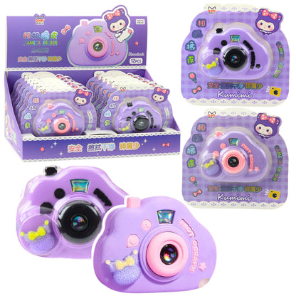 Guma ve tvaru fotoaparátu - fialový školní gadget