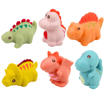 Gumové dinosauři do koupele v pastelových barvách, 6 ks