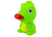 Gumový dinosaurus s vysouvacím jazykem 8 cm zelený