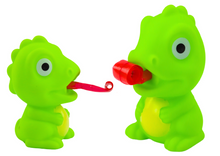 Gumový dinosaurus s vysouvacím jazykem 8 cm zelený