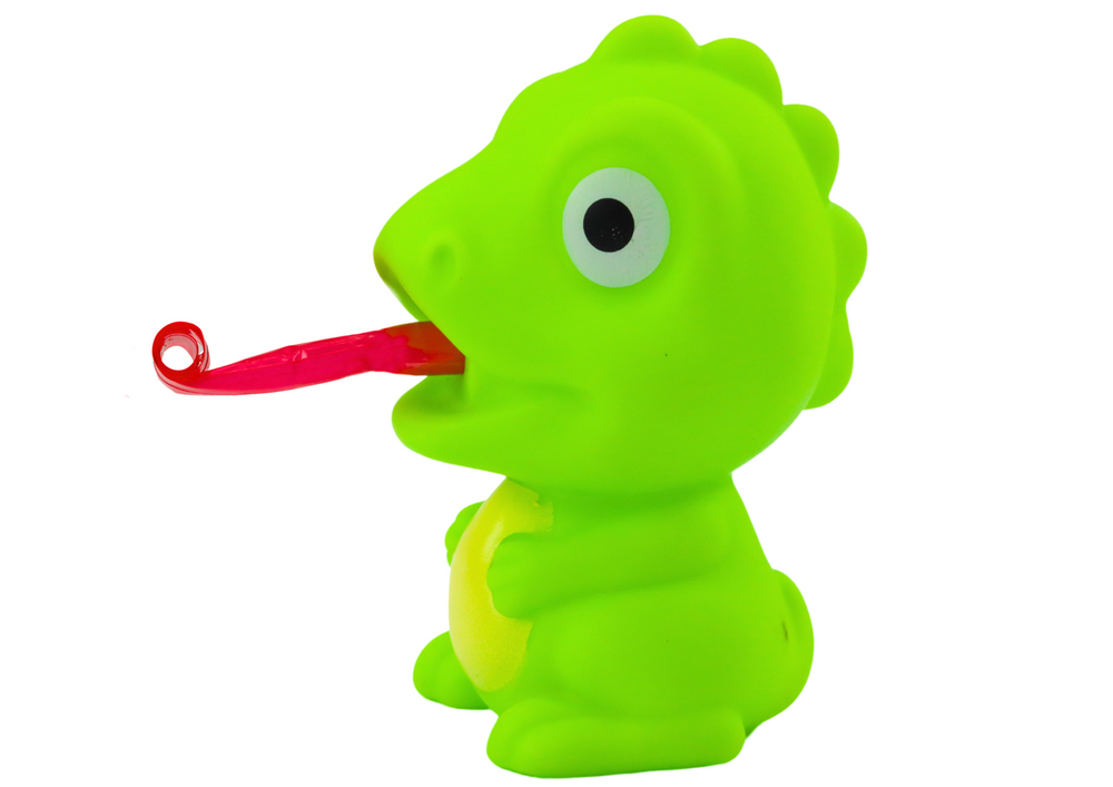 Gumový dinosaurus s vysouvacím jazykem 8 cm zelený