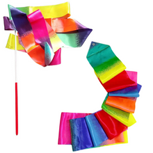 Gymnastická stuha na tanec – duhová 205x5 cm | cvičení