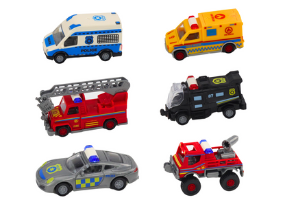 Hasičská a policejní základna s velitelským centrem a 6 vozidly