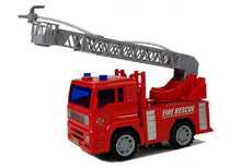 Hasičské auto na baterie s žebříkem a vodní stříkačkou 1:20
