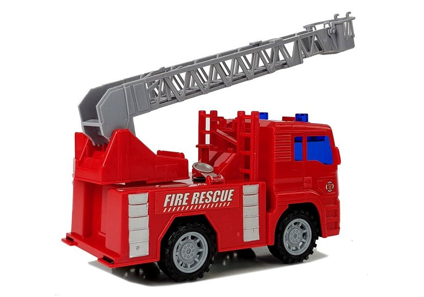 Hasičské auto na baterie s žebříkem a vodní stříkačkou 1:20