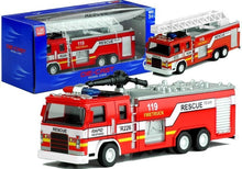 Hasičské auto s žebříkem model 1:32 kovové 2 druhy