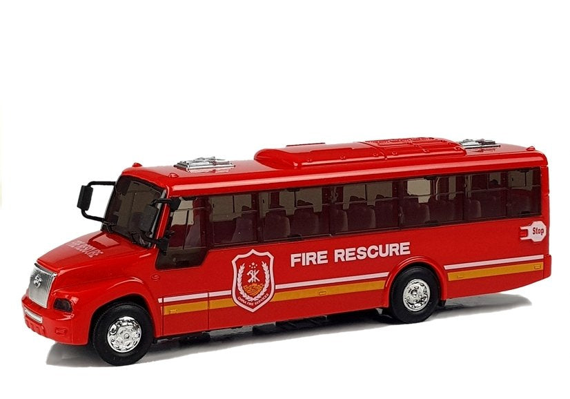 Hasičský autobus kovový se světlem a zvukem červený