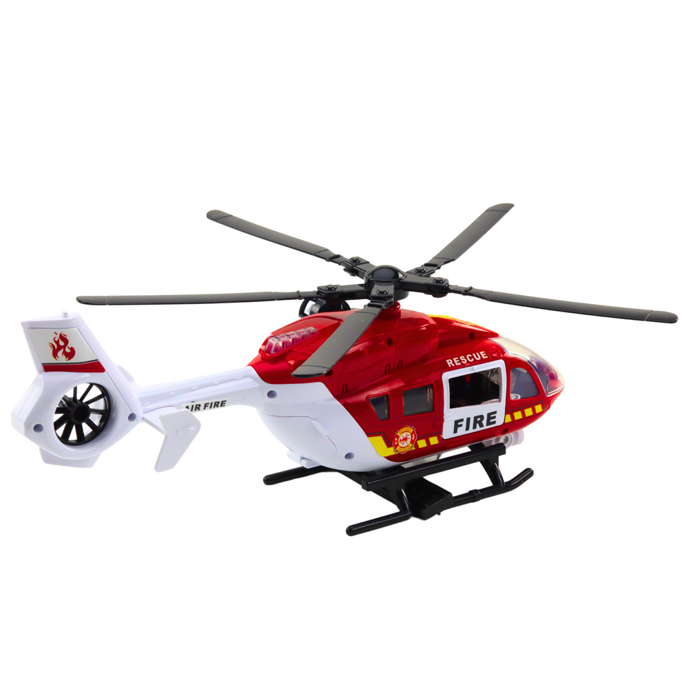 Hasičský helikopter s hákem a nosítky světla zvuky 1:14