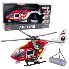 Hasičský helikopter s hákem a nosítky světla zvuky 1:14