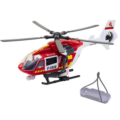 Hasičský helikopter s hákem a nosítky světla zvuky 1:14