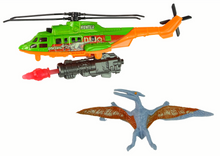 Helikoptér s dinosaurem a košíkem – Dino Park | zelený