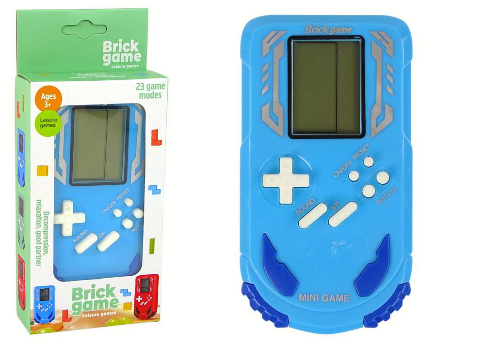 Herní konzole Brick Game – 23 her modrá | retro