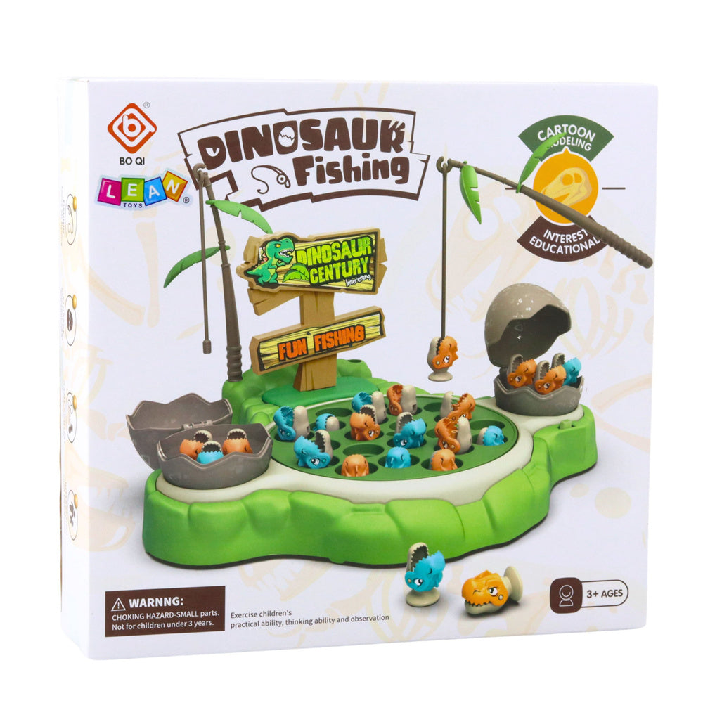 Hra na chytání dinosaurů – s magnetickými udičkami a zvuky
