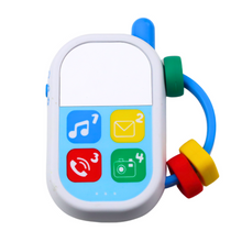 Hudební hračky pro nejmenší telefon tamburín klávesy 3v1