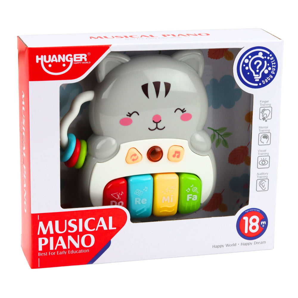 Hudební pianko s kočičkou pro nejmenší s melodiemi a zvuky