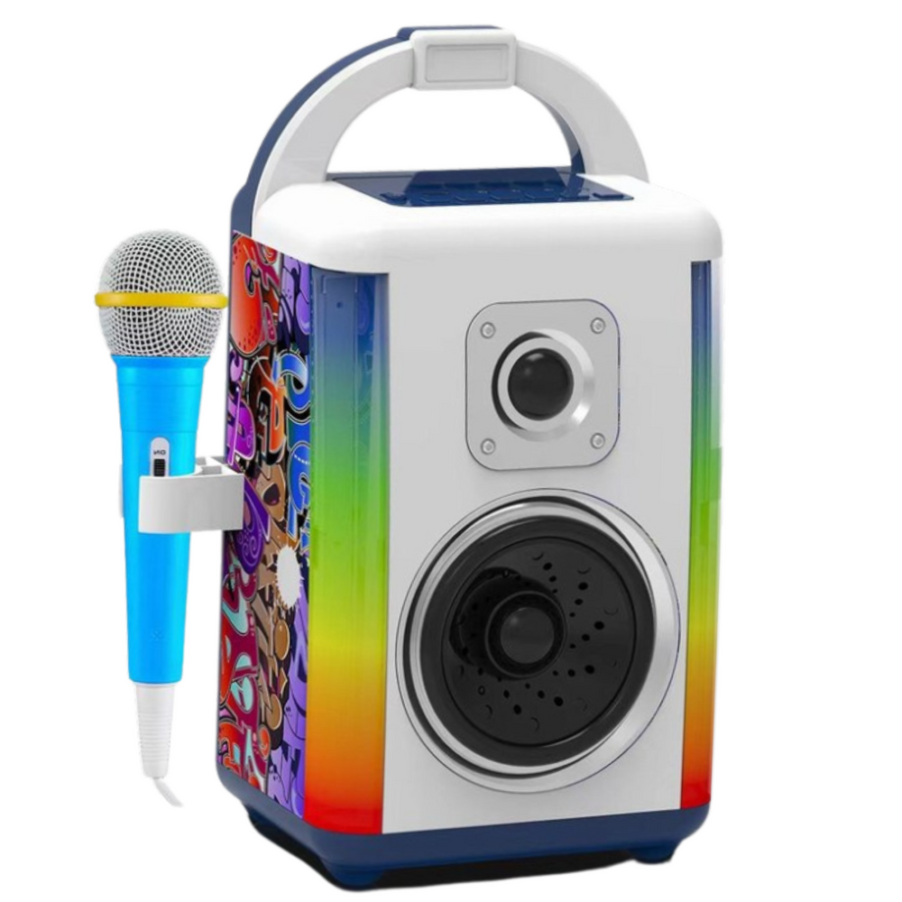 Hudební set s mikrofonem – Bluetooth LED světla MP3