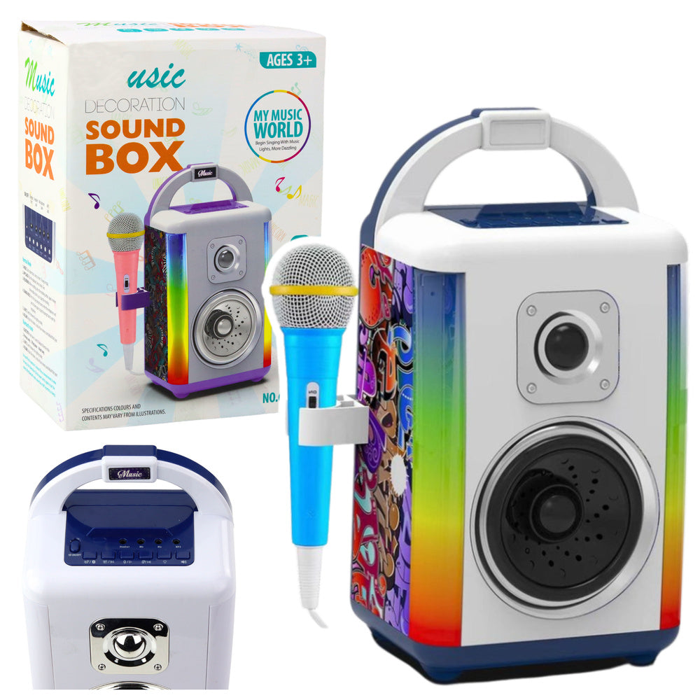 Hudební set s mikrofonem – Bluetooth LED světla MP3