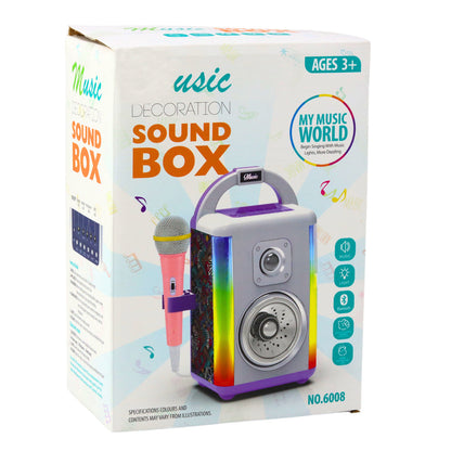 Hudební set s mikrofonem – Bluetooth LED světla MP3