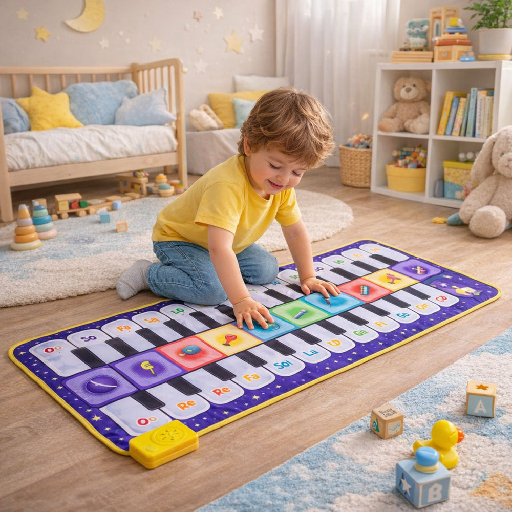 Hudební taneční mata s interaktivním pianem – Kosmos 120x48 cm