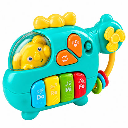 Hudební vrtulník s pianem pro nejmenší s melodiemi a zvuky