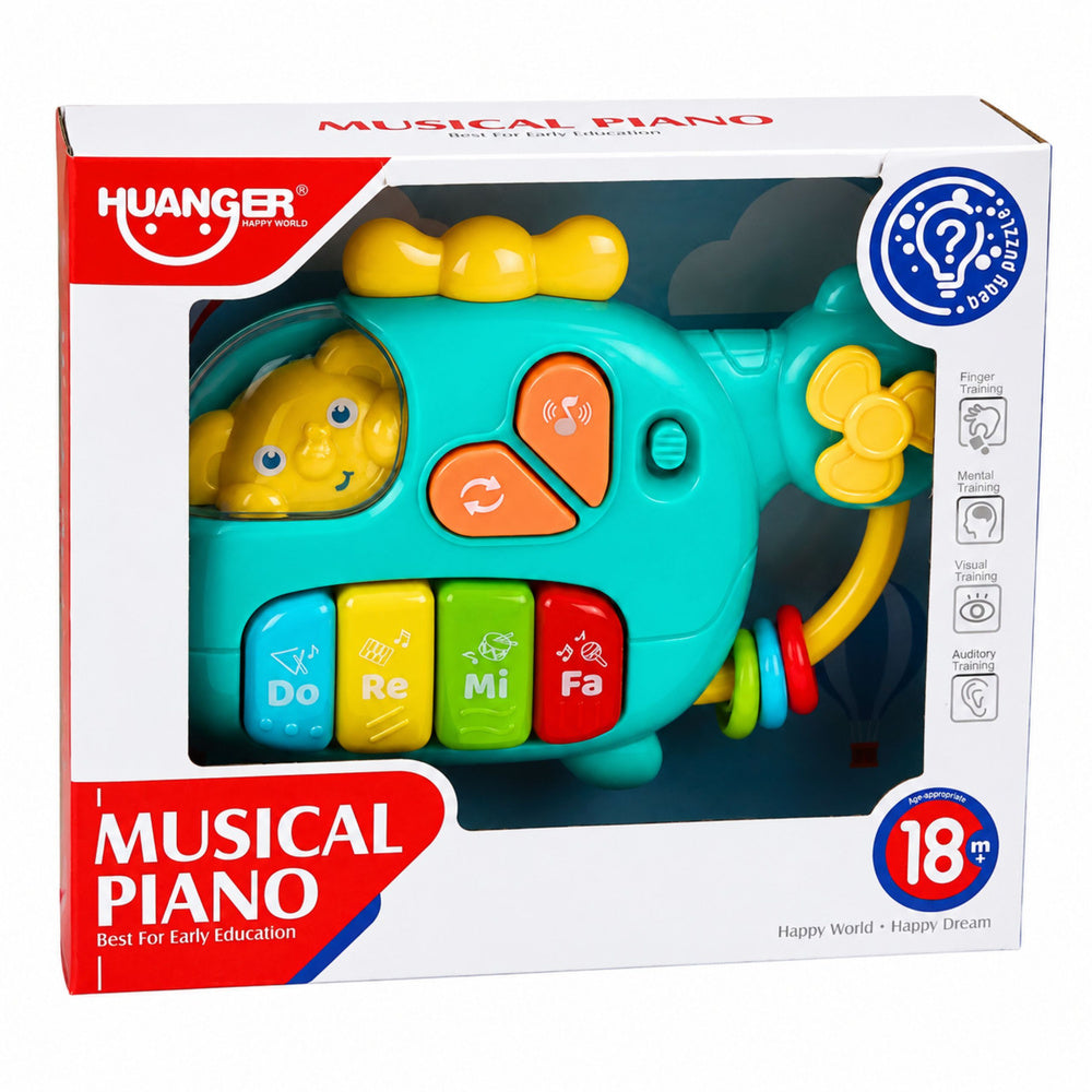 Hudební vrtulník s pianem pro nejmenší s melodiemi a zvuky
