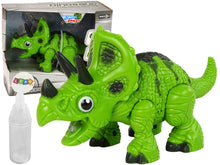 Interaktivní dinosaurus Triceratops – s vodní párou | zelený