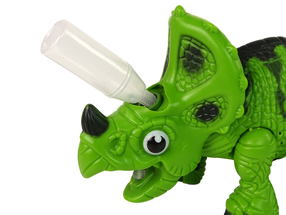 Interaktivní dinosaurus Triceratops – s vodní párou | zelený