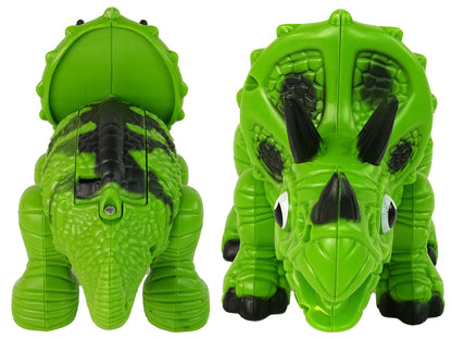 Interaktivní dinosaurus Triceratops – s vodní párou | zelený
