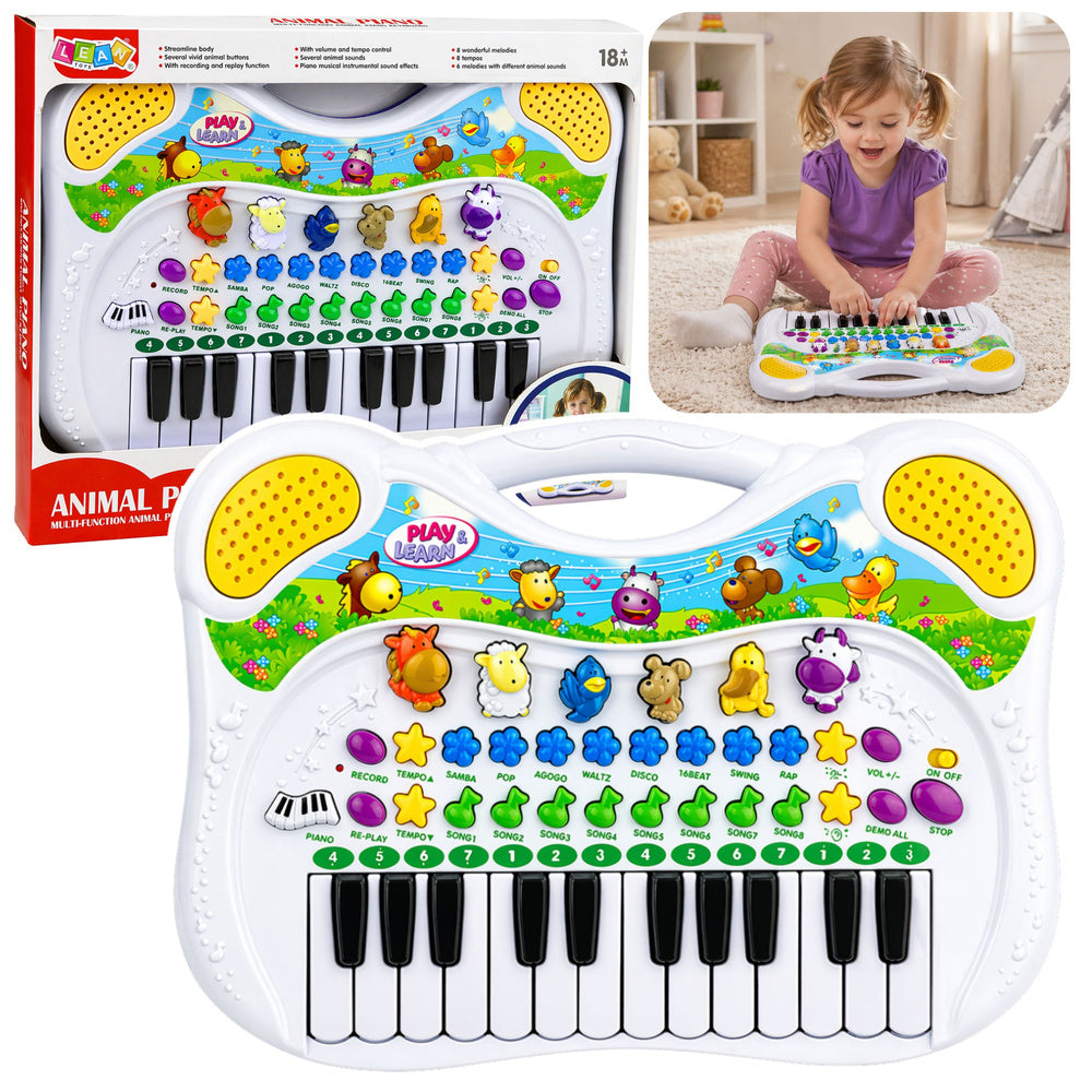 Interaktivní edukační piano pro děti se zvuky zvířat a melodiemi