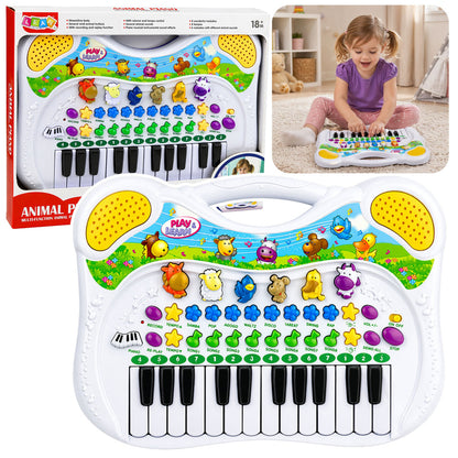 Interaktivní edukační piano pro děti se zvuky zvířat a melodiemi