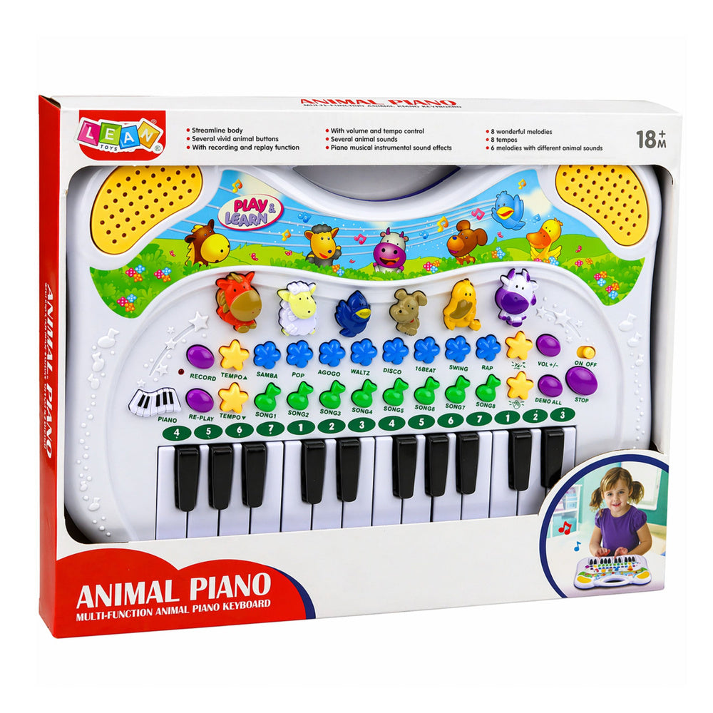 Interaktivní edukační piano pro děti se zvuky zvířat a melodiemi