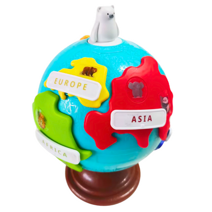 Interaktivní globus edukační – puzzle kontinenty pro děti