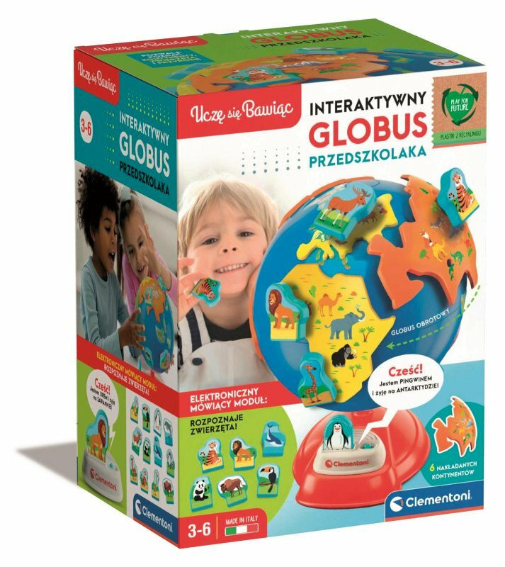 Interaktivní globus pro předškoláky se zvířátky – Clementoni