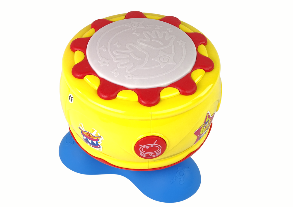 Interaktivní hudební bubínek se světýlky 19 cm na baterie