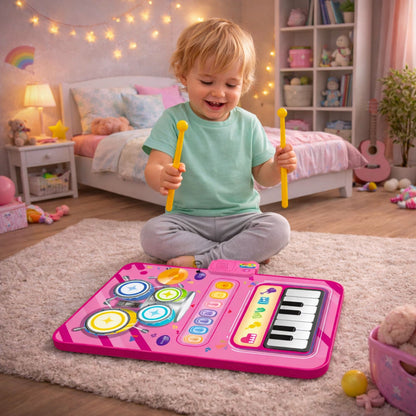 Interaktivní hudební taneční podložka s bubny a pianem 2v1