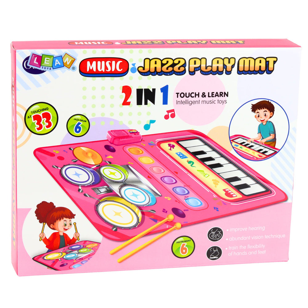 Interaktivní hudební taneční podložka s bubny a pianem 2v1