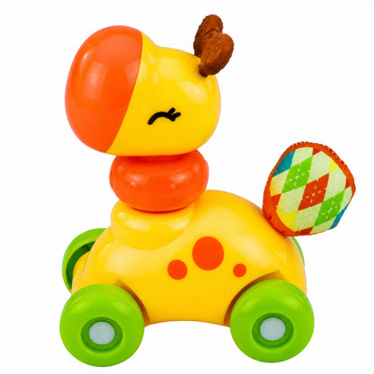 Interaktivní senzorická hračka auto s žirafou pro batolata