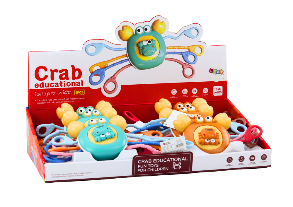 Interaktivní senzorický krab edukační kousátko pro děti