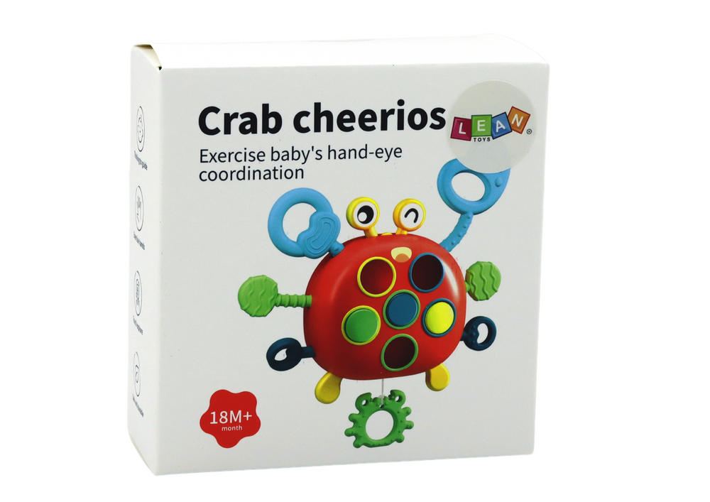 Interaktivní senzorický krab s kousátky – hračka pro děti