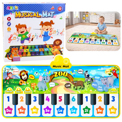 Interaktivní taneční mata piano se zvířátky ze ZOO – 10 melodií