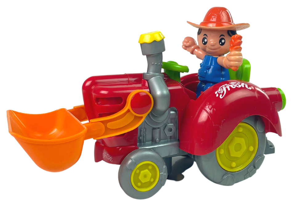 Interaktivní traktor s kopačkou – na baterie se zvuky a světly