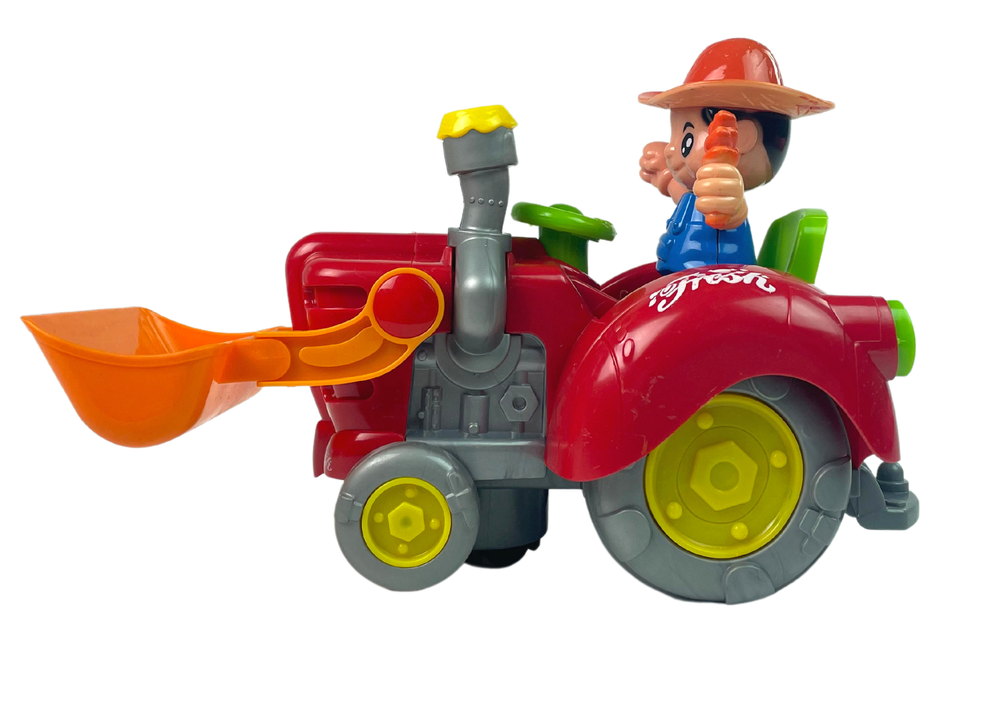 Interaktivní traktor s kopačkou – na baterie se zvuky a světly