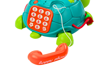 Interaktivní želvička telefon 6v1 – s klávesnicí a zvuky | zelená