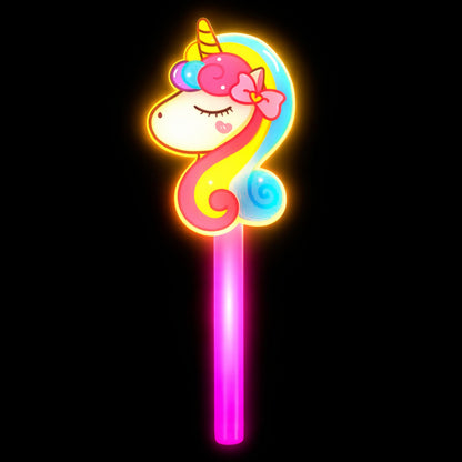 Jednorožcová svítící hůlka fluorescentní neon 25 cm
