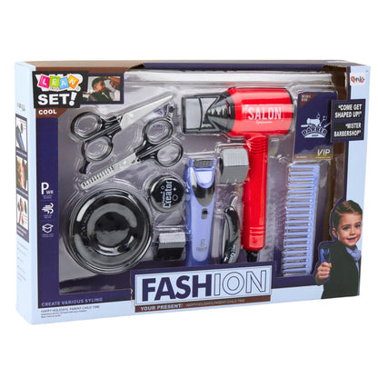 Kadeřnický set pro chlapce – se sušičem a strojkem